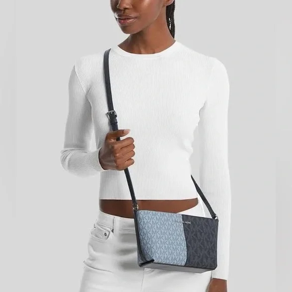 Michael Kors Jet Set Crossbody Two Tone Blue